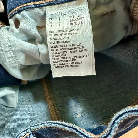 Women's American Eagle Size 2 Blue Jeans - Picture 7 of 8